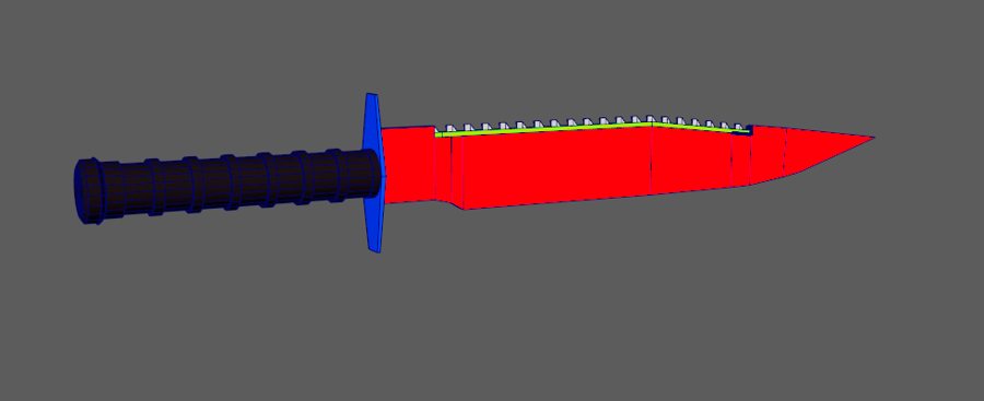 Combat knife model